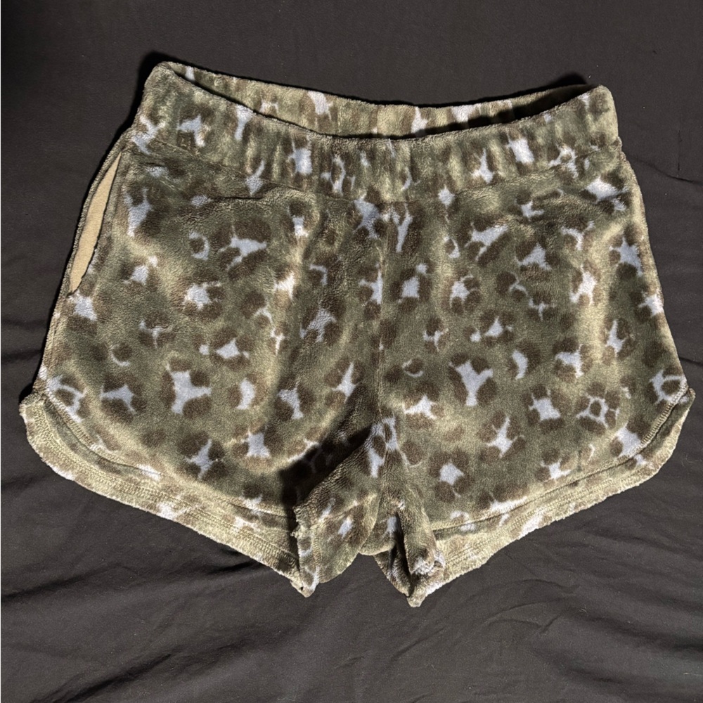 Aerie Camouflage Fleece Shorts